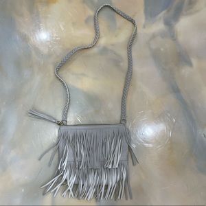 Grey crossbody with fringes
